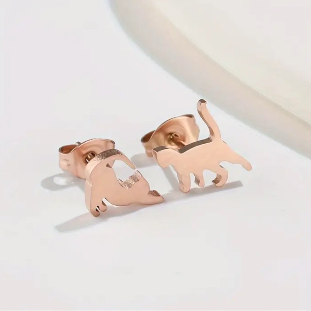 Cat Stud Earrings